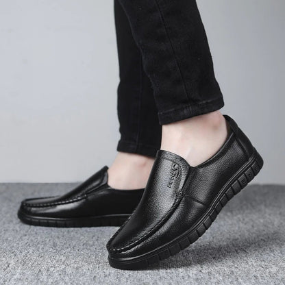 Men's Loafers Top Layer Cowhide Comfortable Soft Bottom Anti-slip Wear-resistant Casual Leather Shoes-8823