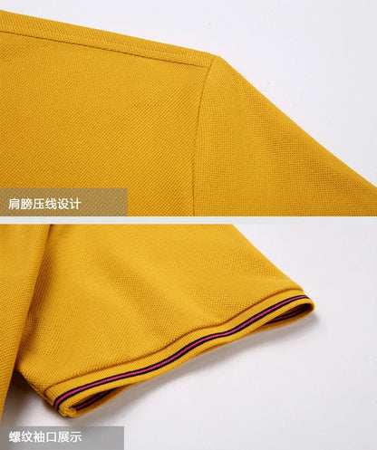 100% Cotton high-End Brand Men's Summer Exquisite Embroidery Short Sleeved Polo Shirt Trend Casual Lapel T-Shirt Men's Clothing