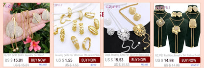 Dubai Nigeria Jewelry Set For Women Classic Design Beads Necklace Earrings Ring Bracelet 18K Gold Plated 4Pcs Set Jewelry