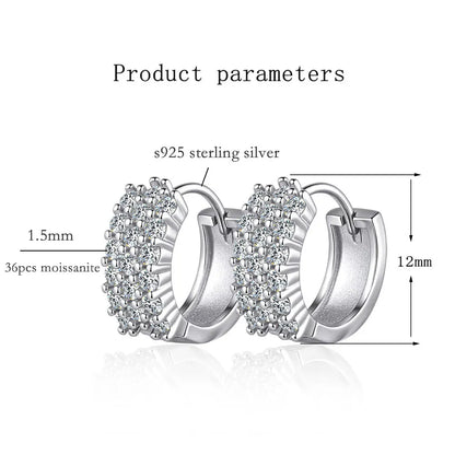 GRA Certified Moissanite Hoop Earrings for Women s925 Sterling Silver Wedding Huggie Earrings Party Jewelry Wholesale