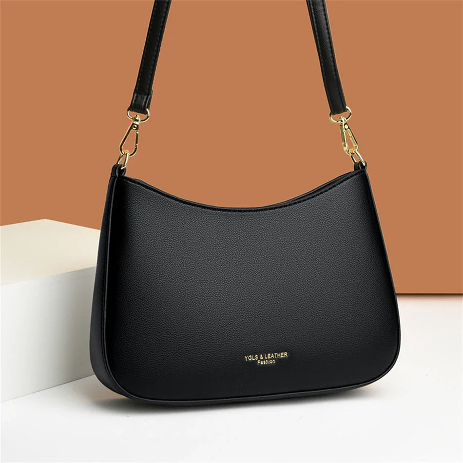 High Quality Underarm Shoulder Bags for Women 2024 Solid Color New Texture Leather Crossbody Bag Luxury Designer Handbags Sac