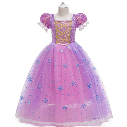 Kids Fairy Glinda Costume Wicked Wizard of Ozland Halloween Girl Cosplay Charming Glinda Kind Witch of North Pink Princess Dress