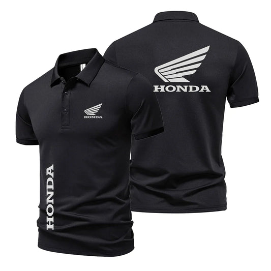 Summer high quality tops men and women short-sleeved t-shirts Honda racing POLO shirts motorcycle print t-shirts