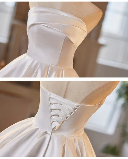 Prom Dress Homecoming Dresses for Teens Lace Formal Dress Birthday Party Annual Meeting White Short Satin Mini Graduation Dress