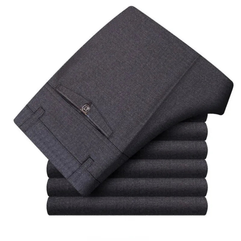 Mens Summer Thin Casual Suit Pants Autumn Thick Classic Business Fashion Formal Stretch Trousers Male Brand Clothes GOZBKF