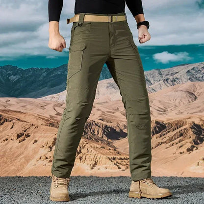 Men Casual Cargo Pants 2025 New Male Summer Tactical Wear Resist Quick Dry Outdoor Trousers Multi Pockets Hike Work Trousers