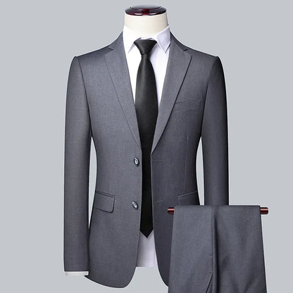 Terno Boutique Moda Masculina Negócios (Blazer + Colete + Calça) Terno Masculino Casamento Casual Profissional Formal 3 Peças M-6XL