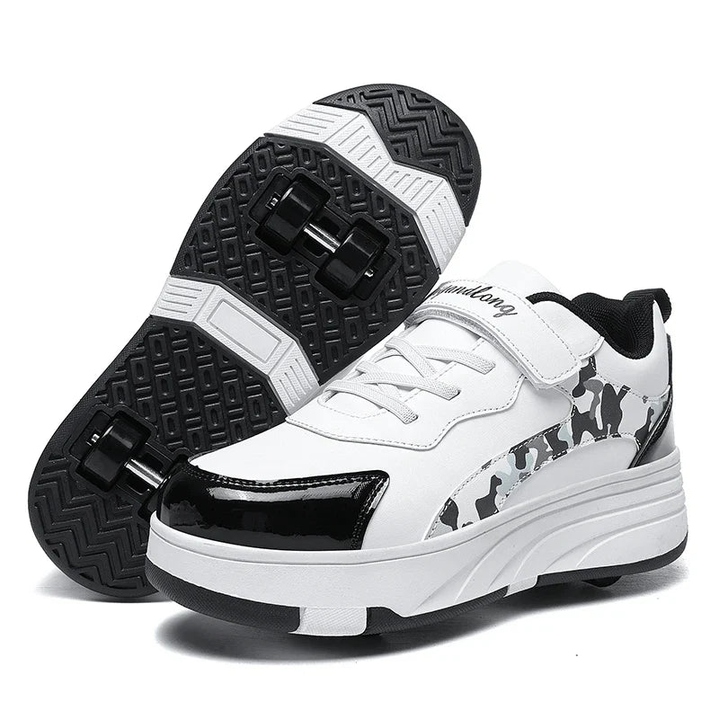 New Roller Skates Sneakers for Children Sports Shoes for Boys Retractable Skates with Removable Sheels Unisex Casual Footwear