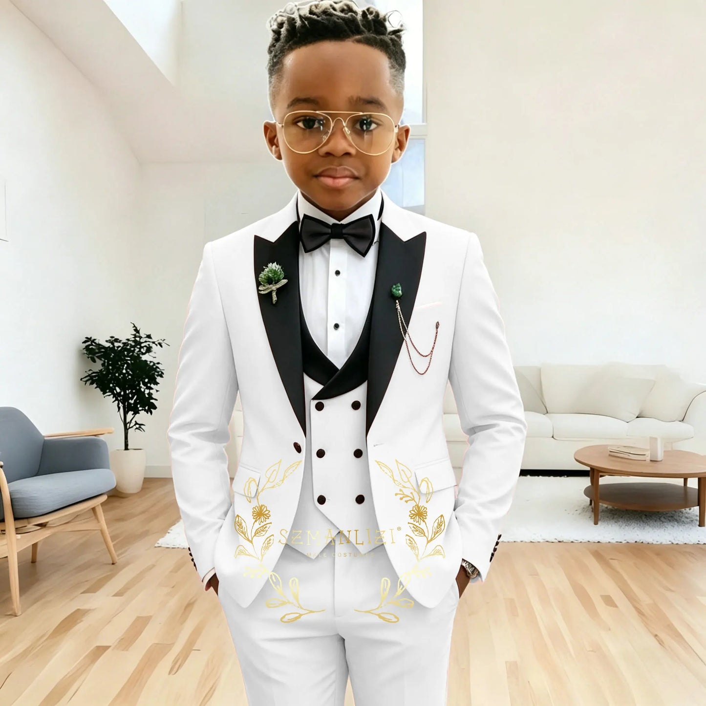 Pink Peaked Lapel Boy Formal Suits Dinner Tuxedos Boys Groomsmen Kids For Wedding Party Prom Suit Wear Ensembles De Blazers