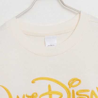 Sweatshirt King of the Jungle Simba Cartoon Print Embroidery Women O-Neck Pullover FleeceJumper Tops
