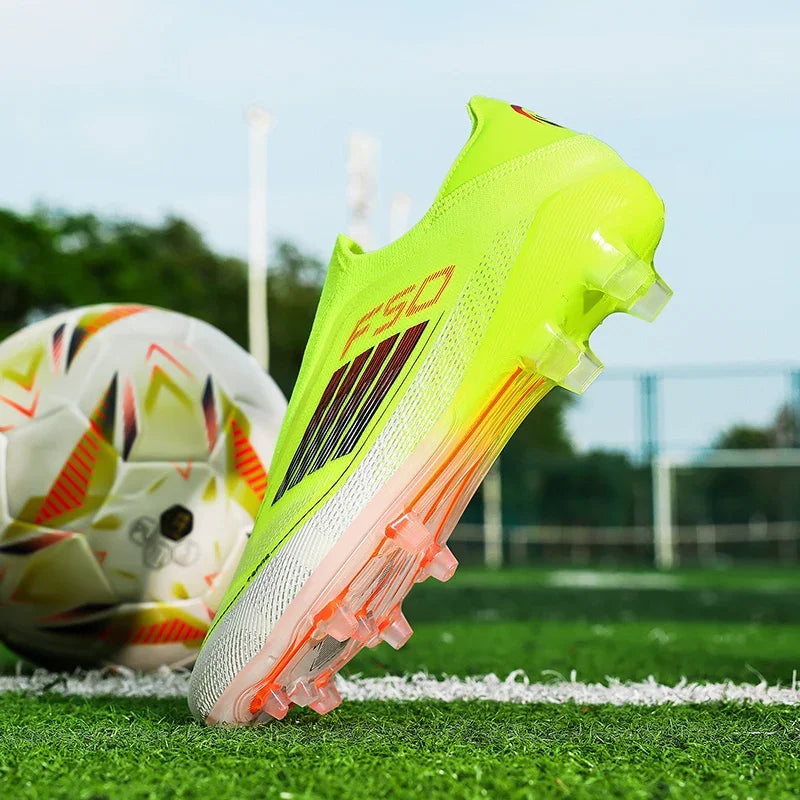 Men Football Boots Training Breathable Drop Shipping Match Sport Cleats Soccer Shoes FG Ultralight Long Spikes Indoor Sneakers