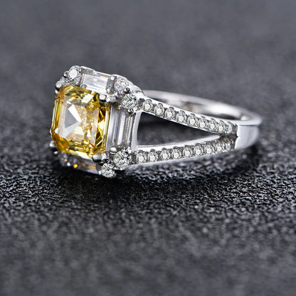 100% 925 Sterling Silver 7*7mm High Carbon Diamond 18K Gold Plated Stud Earrings For Women Sparkling Fine Jewelry Gifts