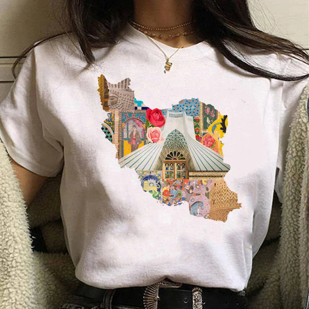 Iran tshirt women harajuku tshirt female funny clothing