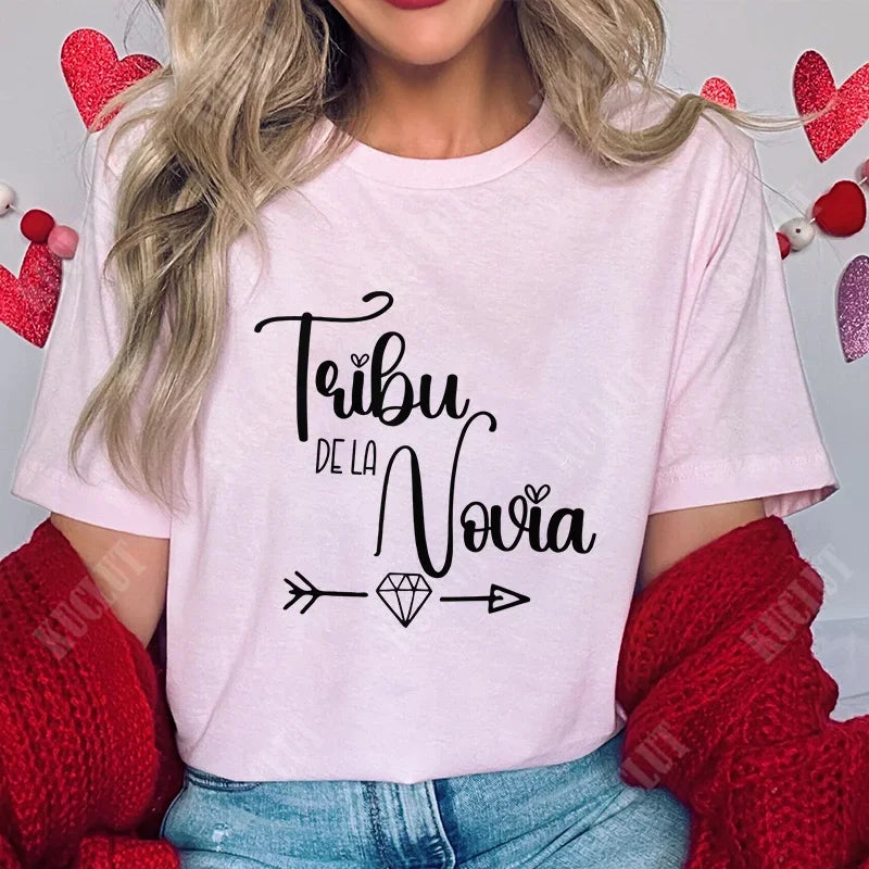 Spanish Girls Bachelorette Hen Party Tshirt Team Bride Squad Tops Women Single Farewell T-Shirt Bridal Shower Wedding Party Tees