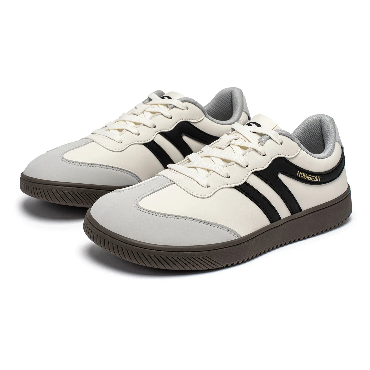 Unisex Wide Toe Shoes Artificial Leather Sneakers Casual Lace Up Retro Fashion Shoes for Women Men