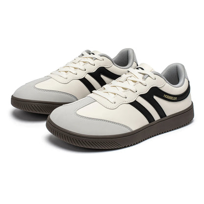 Unisex Wide Toe Shoes Artificial Leather Sneakers Casual Lace Up Retro Fashion Shoes for Women Men