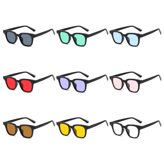 New Vintage Ocean Lens Sun Glasses Cycling Sunglasses for Men Women Fashion Square Frame Sunglasses UV Protection Eyewear Shades