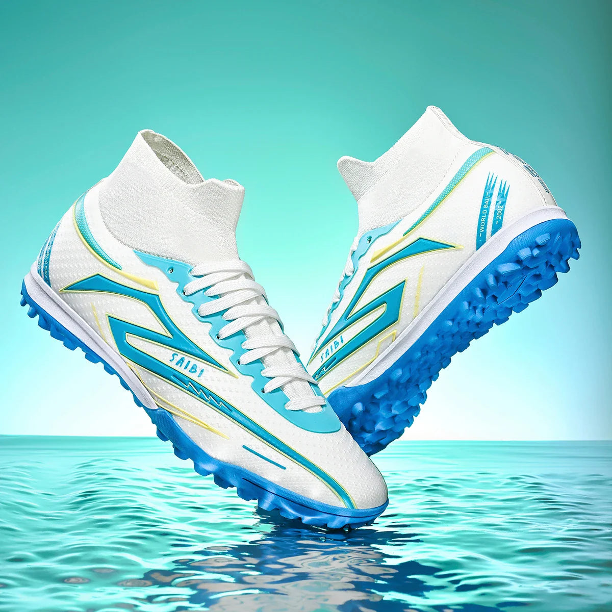 TF Turf Soccer Cleats Breathable Material Comfortable Fit Non-Slip Durable Rubber Sole Professional for Training
