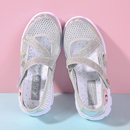 Girls Sandals Cartoon Sweet Soft Sole Children Beach Shoes Children's Summer Floral Sandals Princess Shoes Fashion Cute