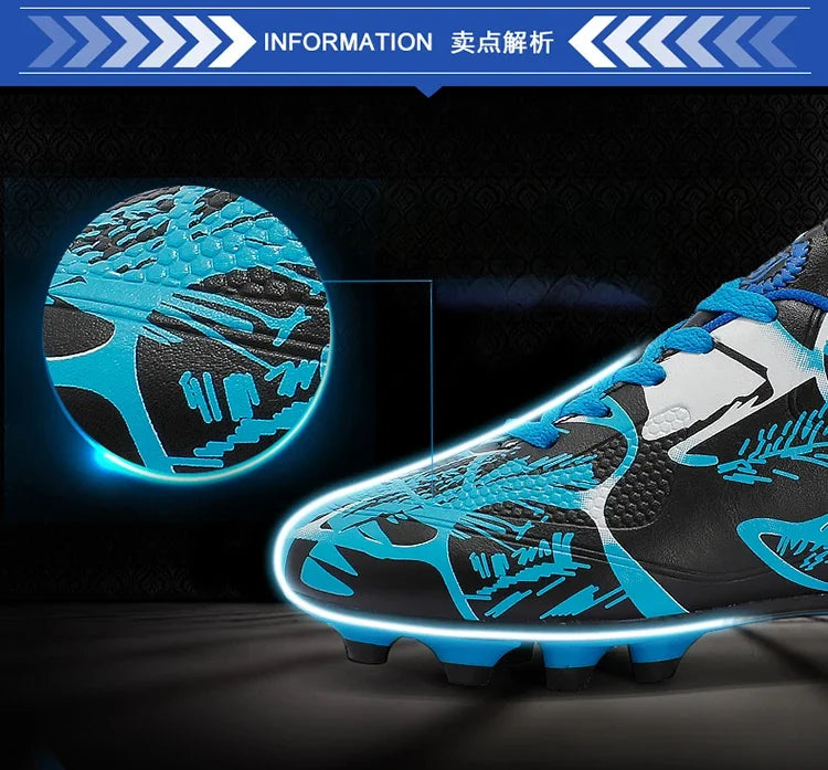 Children Soccer Shoes Sports Society Field Boy Football Shoes Futsal Fast Indoor Sneaker Original Ankle Cleats Football Boots
