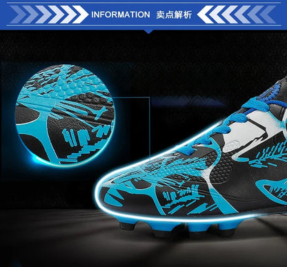Children Soccer Shoes Sports Society Field Boy Football Shoes Futsal Fast Indoor Sneaker Original Ankle Cleats Football Boots