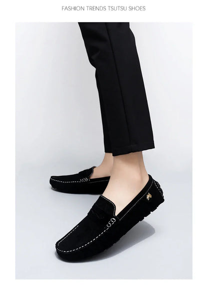 2025 Novos Sapatos Gorro Feitos à Mão Masculinos de Luxo Leve Estampa Crocodilo Tendência Mais Fácil de Combinar Slip-On Loafers Preguiçosos Sapatos da Moda para Dirigir Masculinos e Femininos