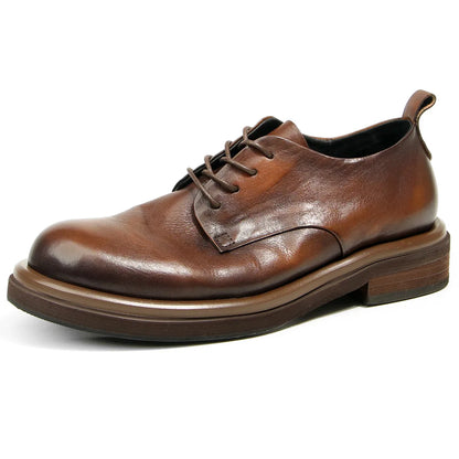 Genuine leather Men's formal shoes Retro Man Leather shoes Luxury Quality Wedding Social Shoes Male Business Shoes Handmade 2026