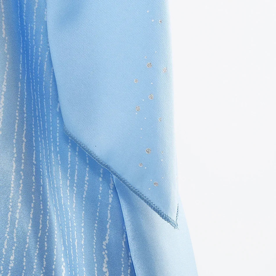 Frozen Elsa Princess For Girls Cosplay Costume Kids Mesh Snow Queen Carnival Birthday Party Dress Up Clothes 2-10Yrs Gown