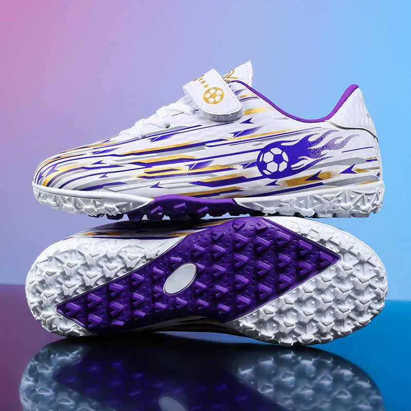 Kids Youth Soccer Shoes Boys Girls Football Cleats TF FG Training Sneakers Non-Slip Grass Artificial Grass Sport Boots