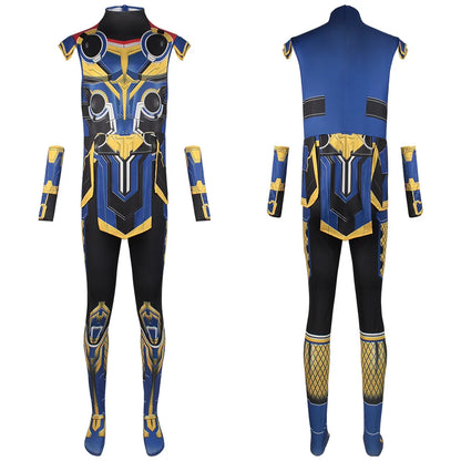 Thor Jane Cosplay Costume Adult Boys Girl Jumpsuit Halloween COS Bodysuit Carnival Party Outfits Cape for Men Women Boy Girl