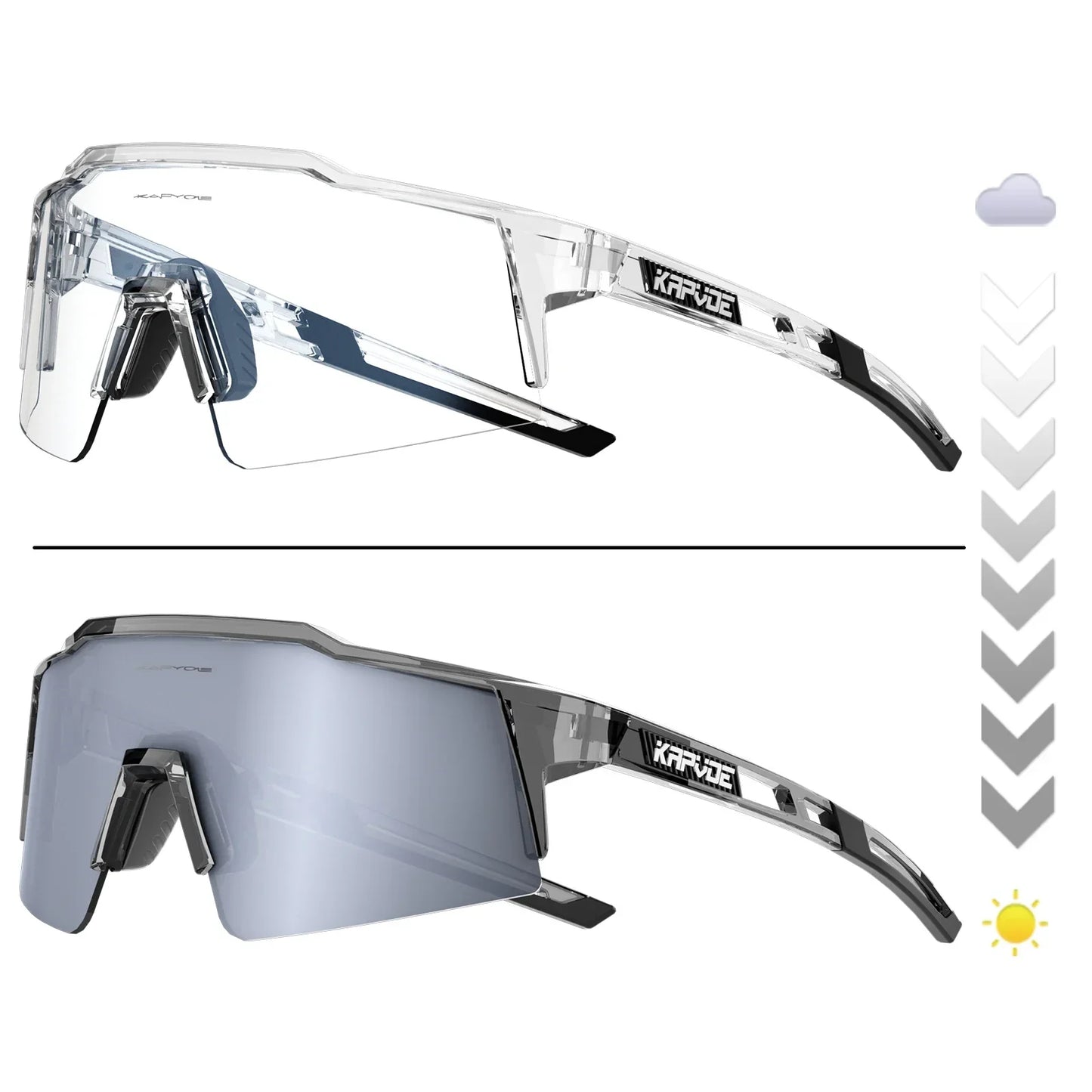 Photochromic Cycling Sunglasses for Men Women Bike Glasses Riding Driving UV400 Mountain Bicycle Goggles Eyewear Sports
