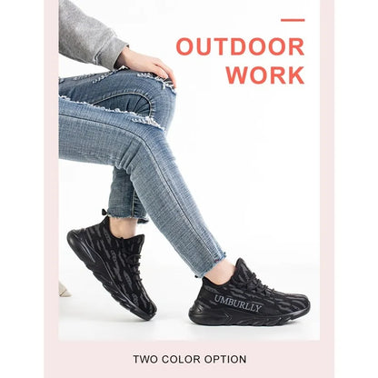 Women's Labor Protection Shoes Anti-Smashing Anti-Piercing Lightweight Breathable Durable Comfortable Work Shoes
