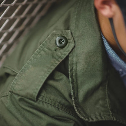 Jackets for Men Green Outdoor Windbreaker Vintage Casual Solid Coat Mens Clothes Multi-Pocket Jacket