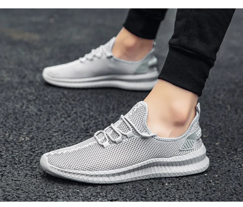 Summer Mesh Men Shoes Breathable Mens Sneakers Trendy Lightweight Walking Big Size Man Tenis Shoes