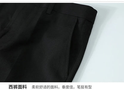 Suit (Blazer+ Vest + Pants) Men's Fashion Gentleman Business Outdoor Standing Collar Gentleman Wedding Work Casual MAO Suit