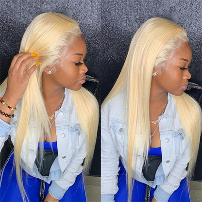13x6 Silver Grey Colored Lace Front Wigs For Women 613 Blonde Body Wave Remy Transparent Lace Frontal Human Hair Wig Pre Plucked
