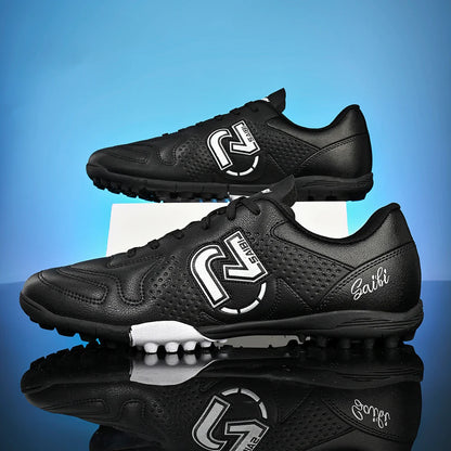 TF Turf Soccer Cleats for Kids Youth Men Women Breathable Non-Slip Training Shoes with PU Fabric Rubber Sole