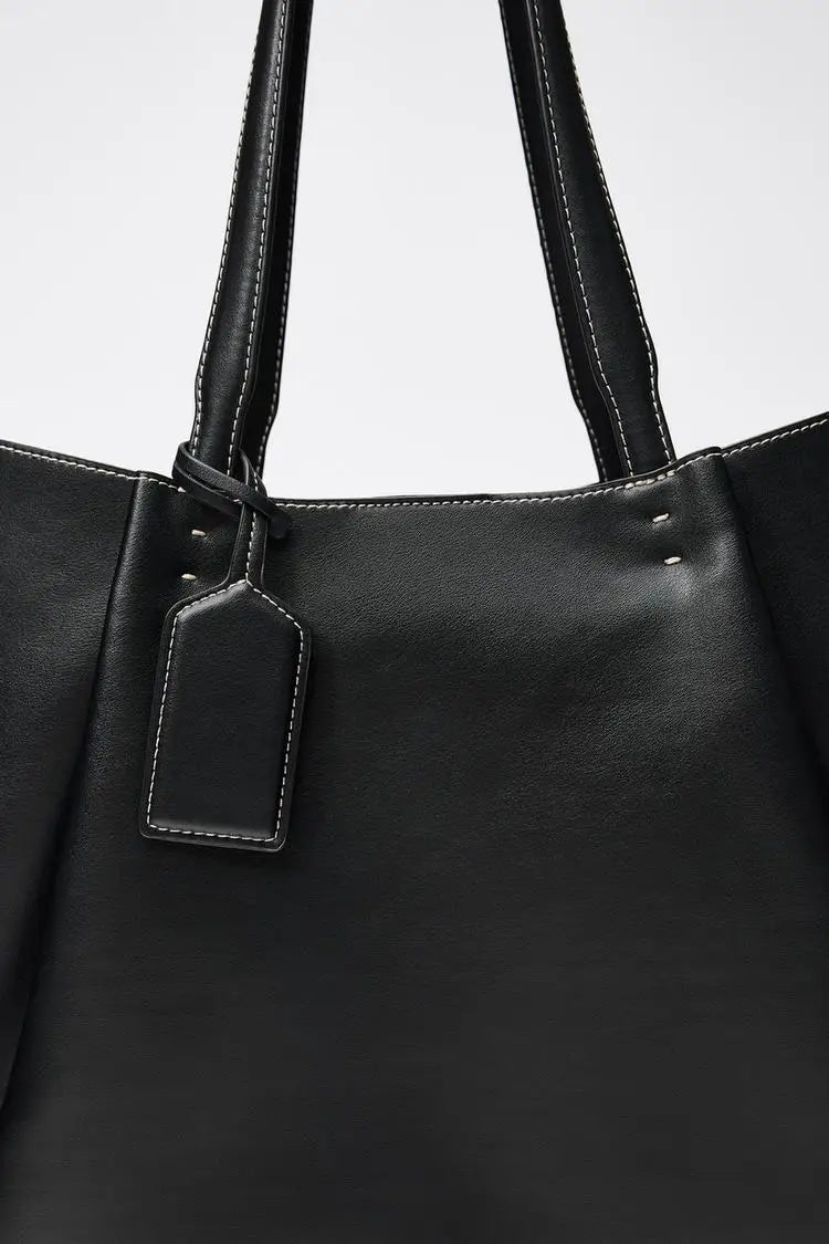 CLIP TOTE BAG, Fashionable Top Handle Tote Bag, Solid Color Simple Shoulder Bag, Luxury Design Handbags for Women