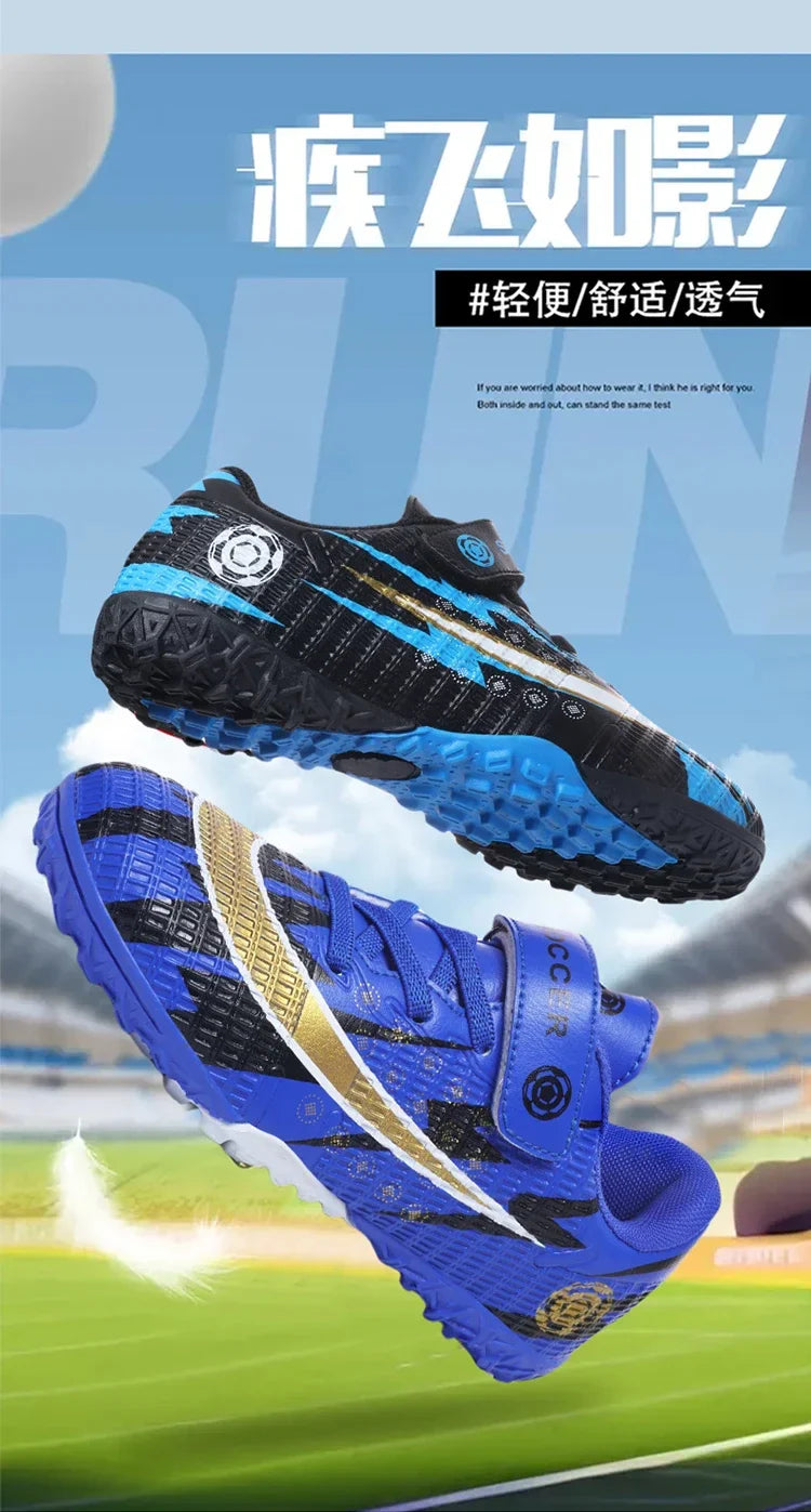 New Child's Football Shoes Society Professional Original Child's Society Cleats Kid Sneakers Indoor Soccer Trainers Youth Sports