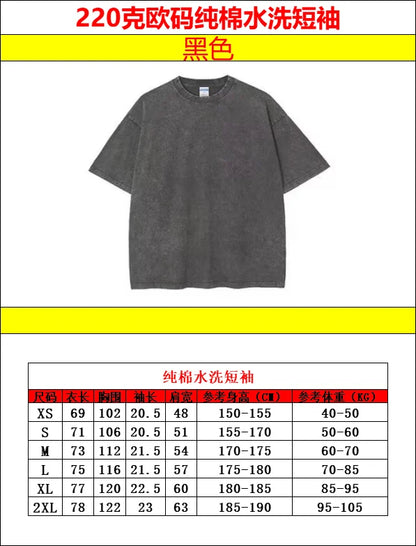 Japanese Anime Hunter X Hunter Printed Washed T-shirt 100% Cotton Fashion Comfortable Breathable Simple Harajuku Style in Summer