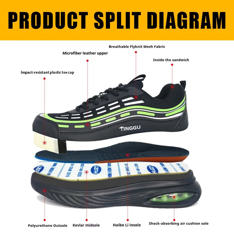 New insulated 10KV anti-smash and anti-puncture labor protection shoes Lightweight and breathable safety protection work shoes