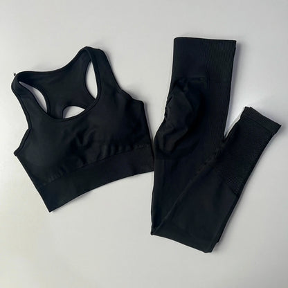 Sexy Back Design Fitness Bra for Women Pilates Shock-Proof Running  Training Tight Sports Pants Yoga Outfit Set