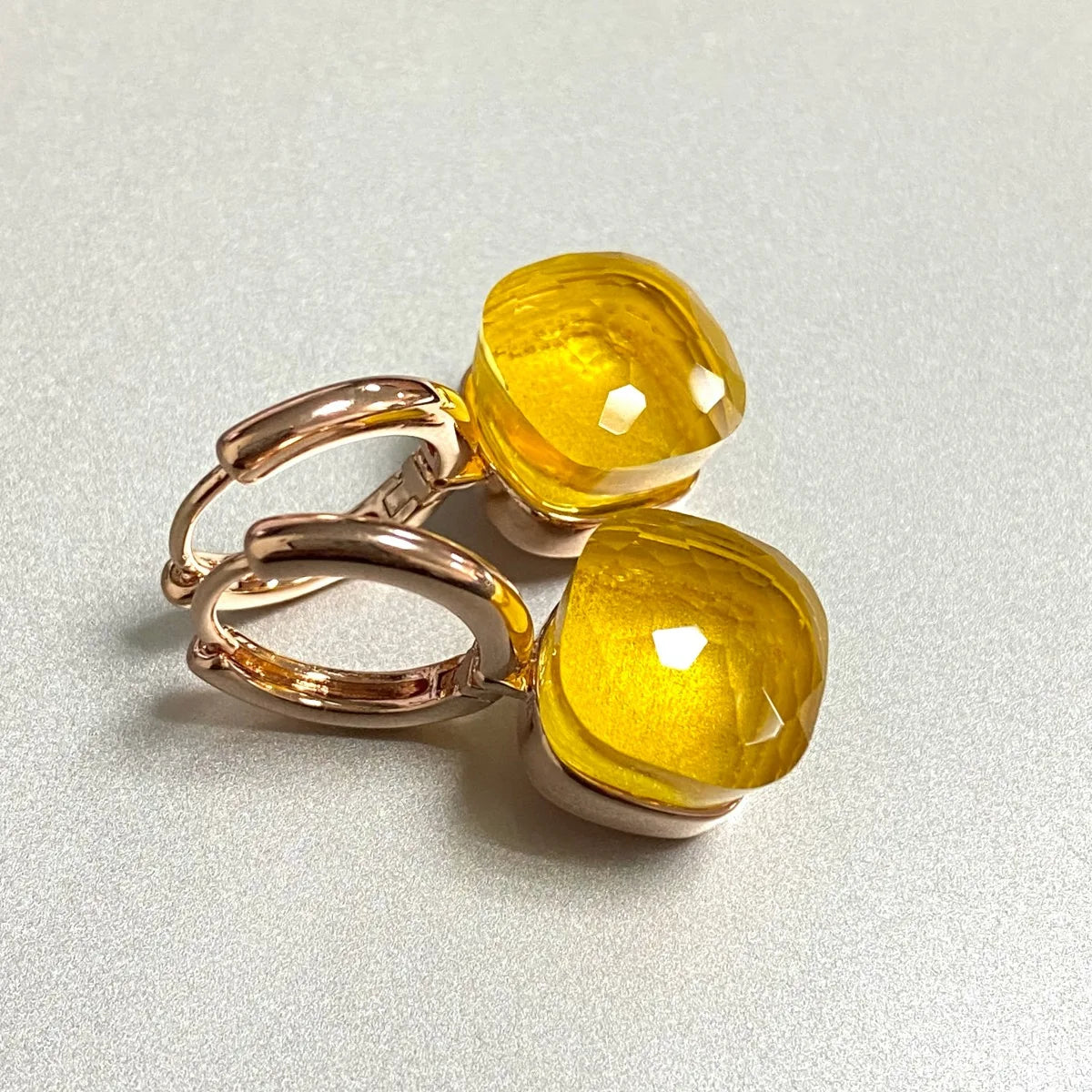 Classic Earrings For Women Amethyst Crystal Earrings Copper With Gold Plated Square Candy Colors Earrings Fashion Jewelry