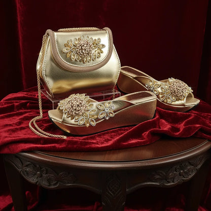 2026 Newest INS Style Wine Color Elegant Women Heels Nigeria Popular Designer African Ladies Shoes And Bag Set for Wedding