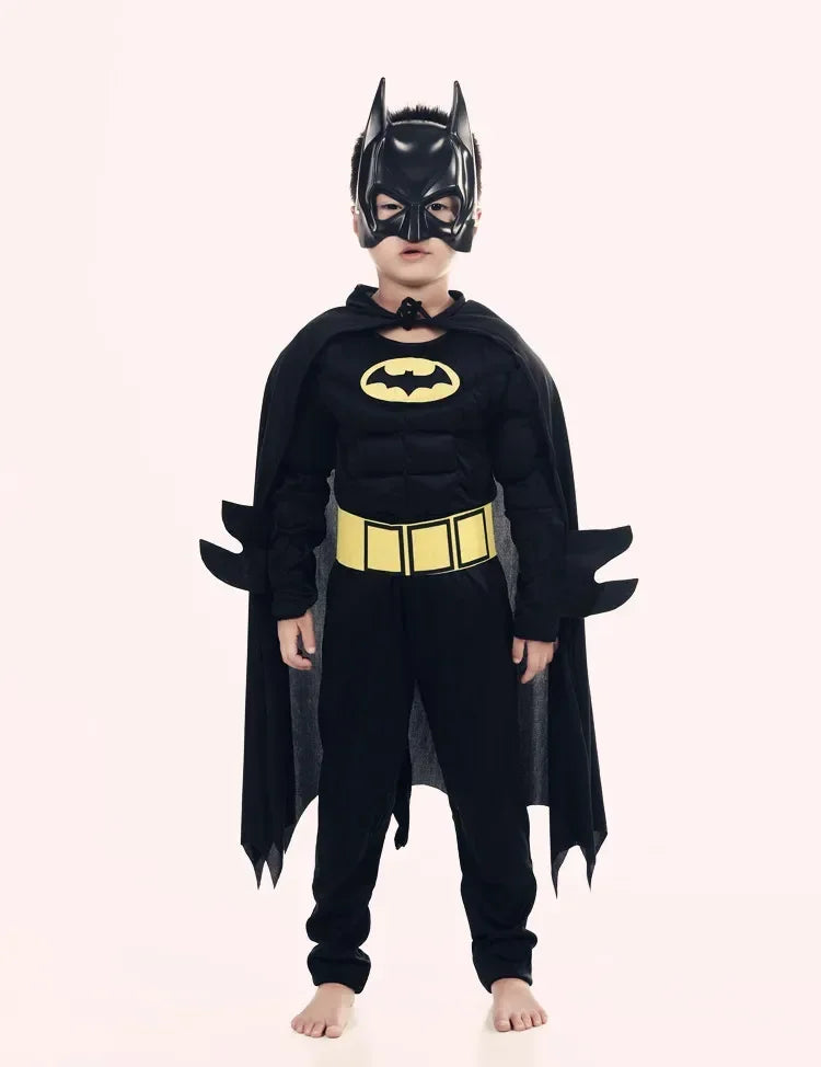 Anime Superhero Batmans Cosplay Muscle Costume Batma Zentai Jumpsuits Bodysuit Suit Halloween Carnival Costumes