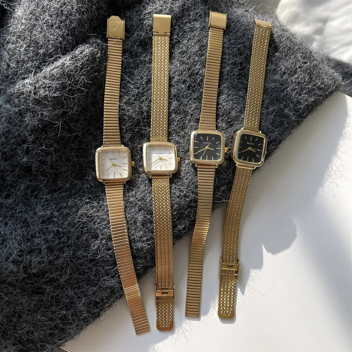 Brand Simple Quartz Watch for Women Retro Luxury Gift Ladies Watches Small Dial Adjustable Stainless Steel Strap Wristwatches