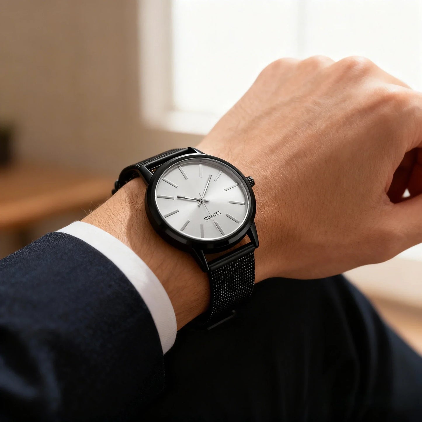Fashion Women Watches Luxury Metal Analog Quartz Wristwatch Sliver Mesh Belt Simple Elegant Ladies Watch Relogio Feminino