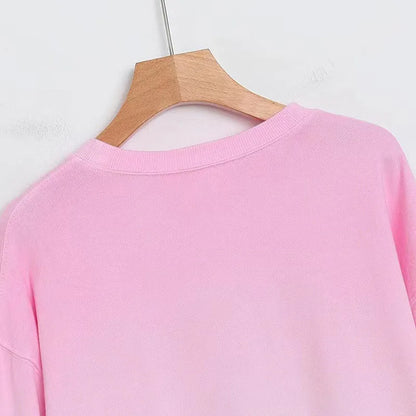 Sweatshirt Women Gradient Color Fleece Pullover O Neck Long Sleeve Casual Jumper Tops Femme Streetwear