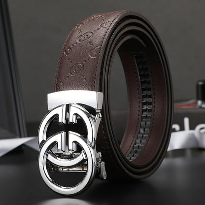 2025 New business Male Famous Style Metal Automatic Buckle Luxury Brand Women Belt Genuine Leather Belts for Men Strap jeans