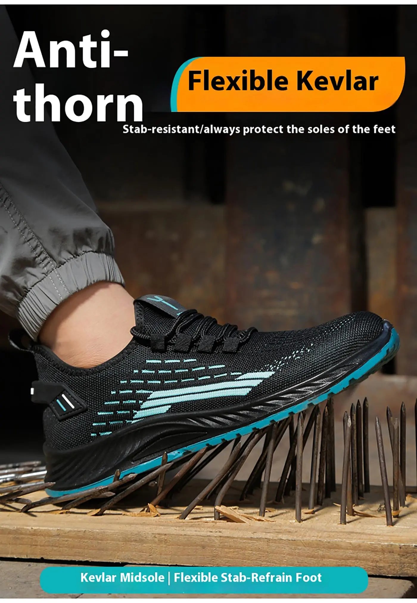 Summer New Breathable Insulated Safety Shoes Anti smashing, Anti piercing, Wear resistant Work Shoes